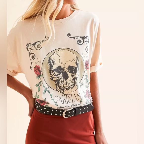 Parisian Rose Skull Tee - Picture 3 of 5